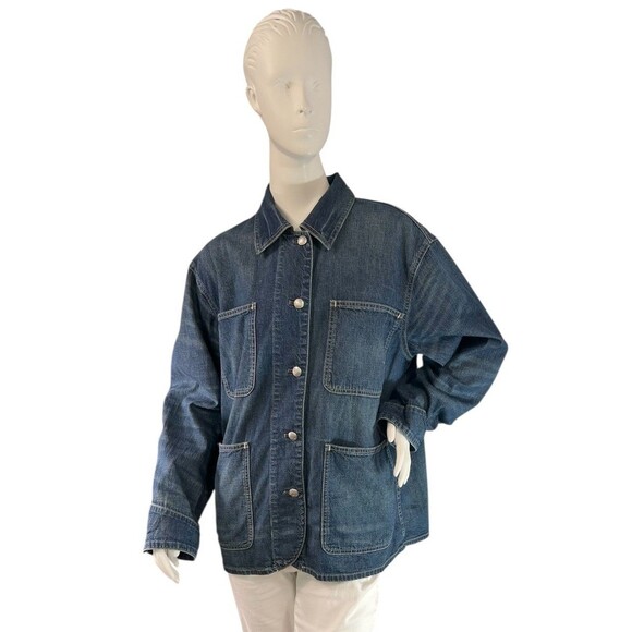 Madewell x Kaihara Blue Denim Chore Jacket in Terrell Wash $198 Size Large - Picture 1 of 12